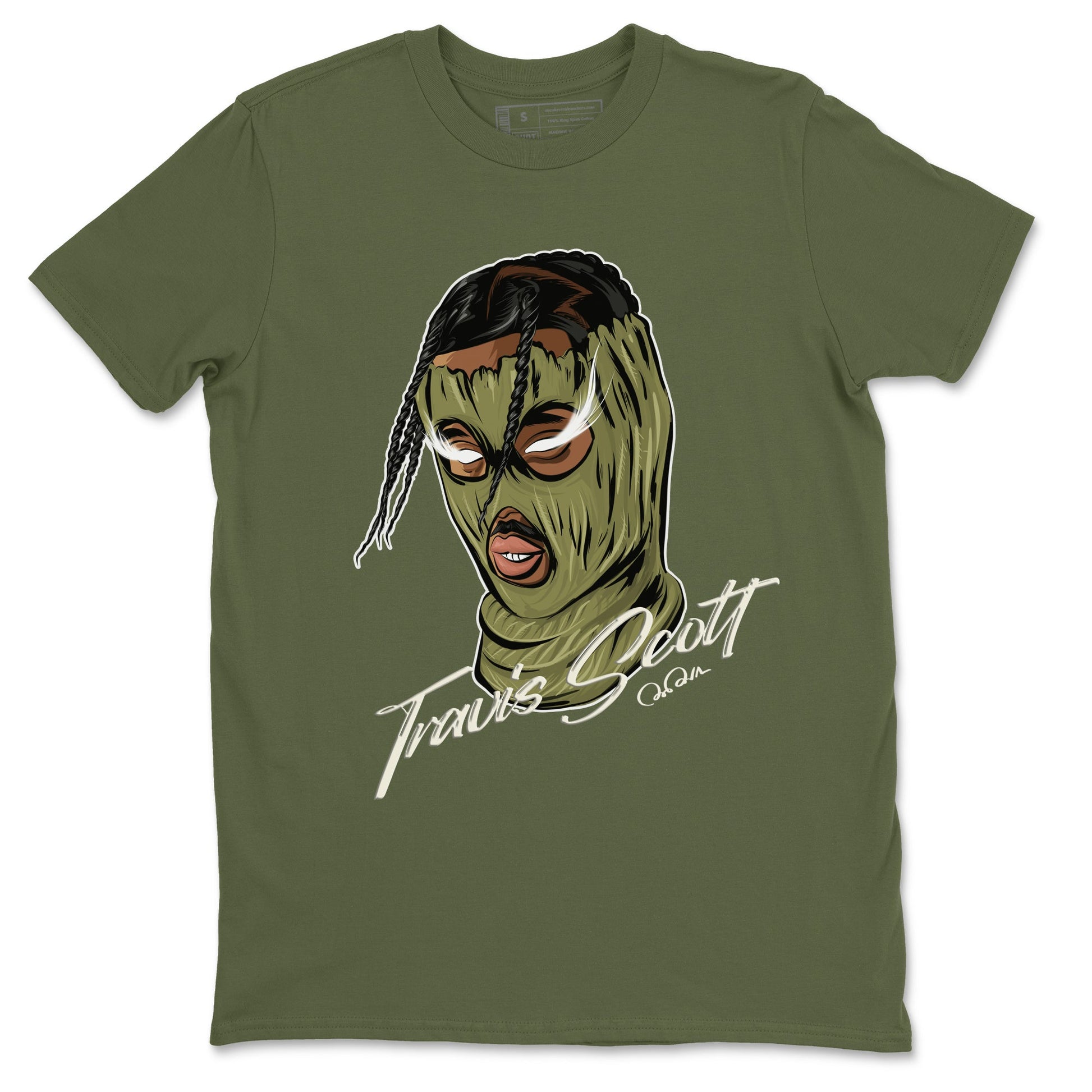 Air Jordan 1 Travis Scott Golf shirt to match jordans Ski Mask Gang sneaker tees AJ1 lowTravis Scott Golf SNRT Sneaker Release Tees Unisex Military Green 2 T-Shirt