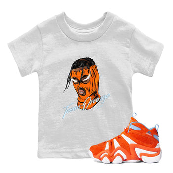 Crazy 8 Team Orange shirt to match jordans Ski Mask Gang sneaker tees Adidas Crazy 8 Team Orange SNRT Sneaker Release Tees Baby Toddler White 1 T-Shirt