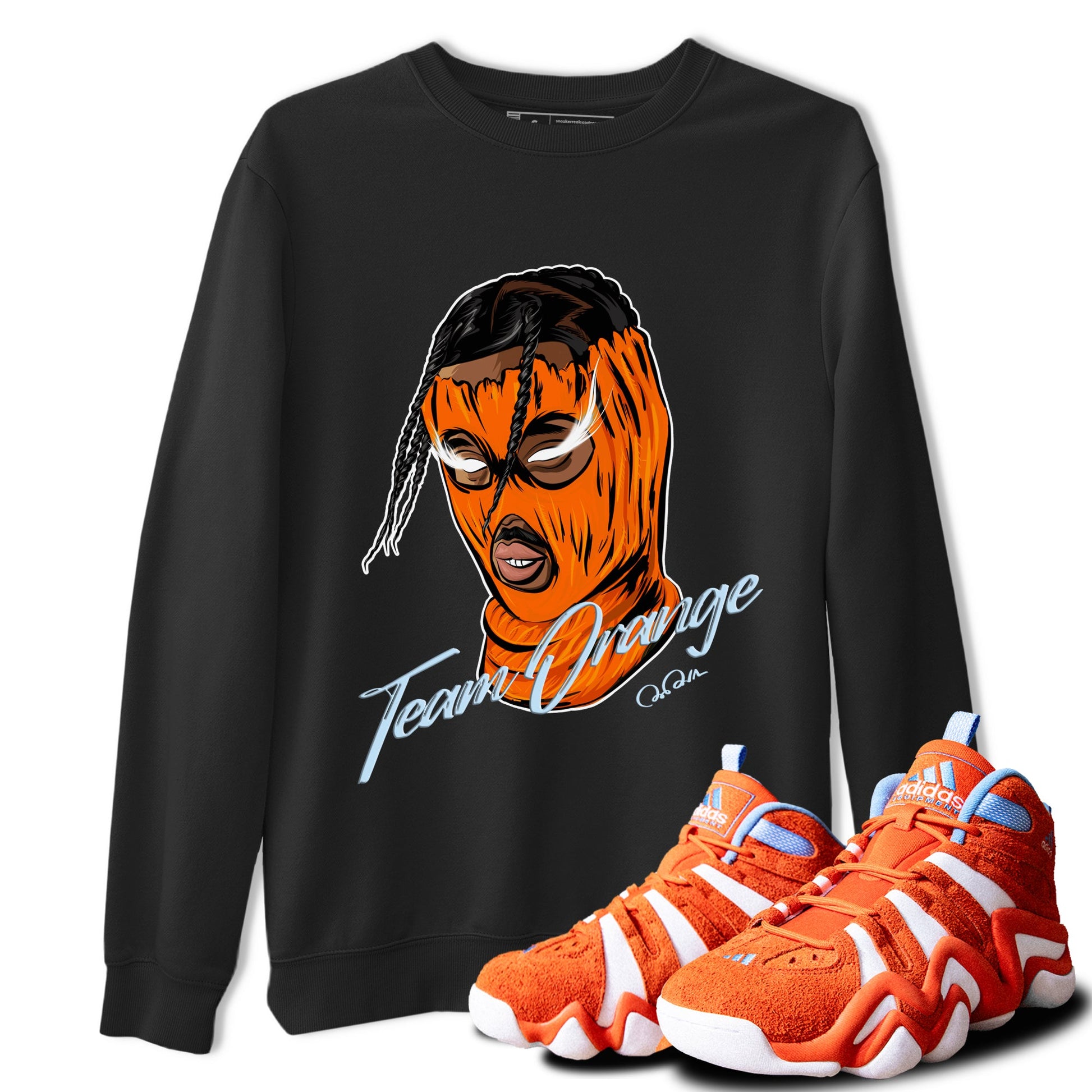 Crazy 8 Team Orange shirt to match jordans Ski Mask Gang sneaker tees Adidas Crazy 8 Team Orange SNRT Sneaker Release Tees Unisex Black 1 T-Shirt