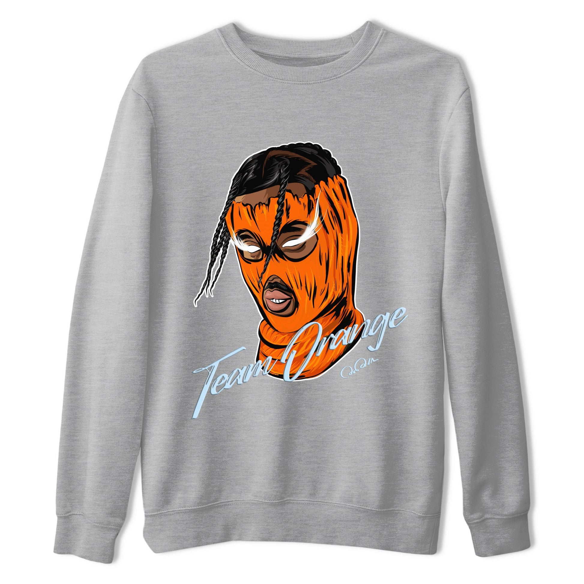 Crazy 8 Team Orange shirt to match jordans Ski Mask Gang sneaker tees Adidas Crazy 8 Team Orange SNRT Sneaker Release Tees Unisex Heather Grey 2 T-Shirt