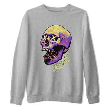 Air Jordan 4 Canyon Purple shirt to match jordans Skrrr sneaker tees AJ4 Canyon Purple SNRT Sneaker Release Tees Unisex Heather Grey 2 T-Shirt, Halloween tshirt