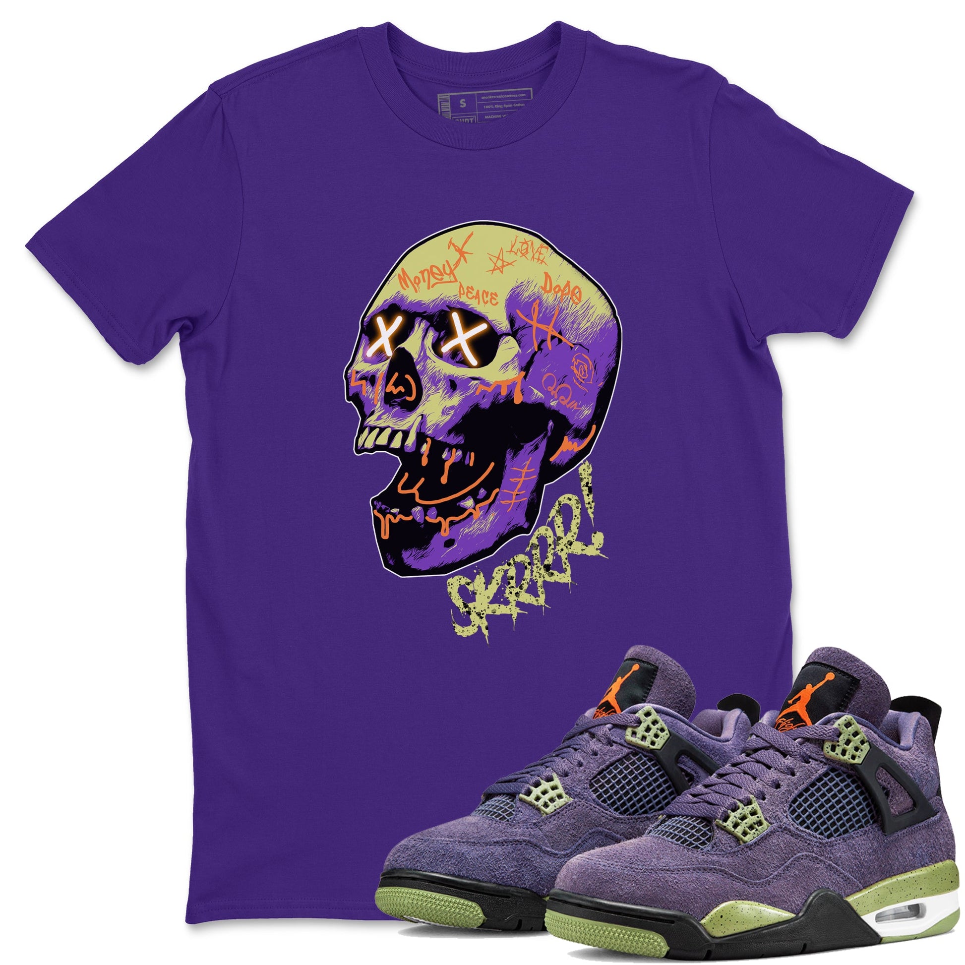 Air Jordan 4 Canyon Purple shirt to match jordans Skrrr sneaker tees AJ4 Canyon Purple SNRT Sneaker Release Tees Unisex Purple 1 T-Shirt, Halloween tshirt
