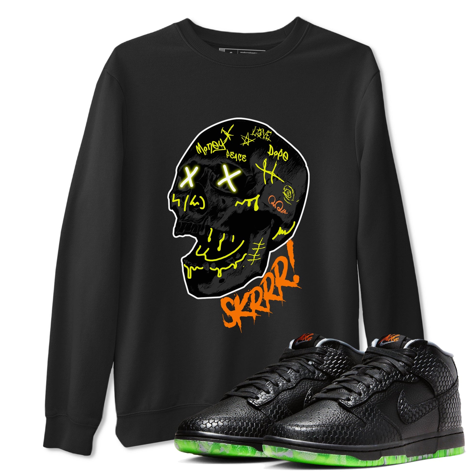 Dunk Mid Premium shirt to match jordans Skrrr sneaker tees Halloween night dress Dunk Halloween SNRT Sneaker Release Tees Unisex Black 1 T-Shirt