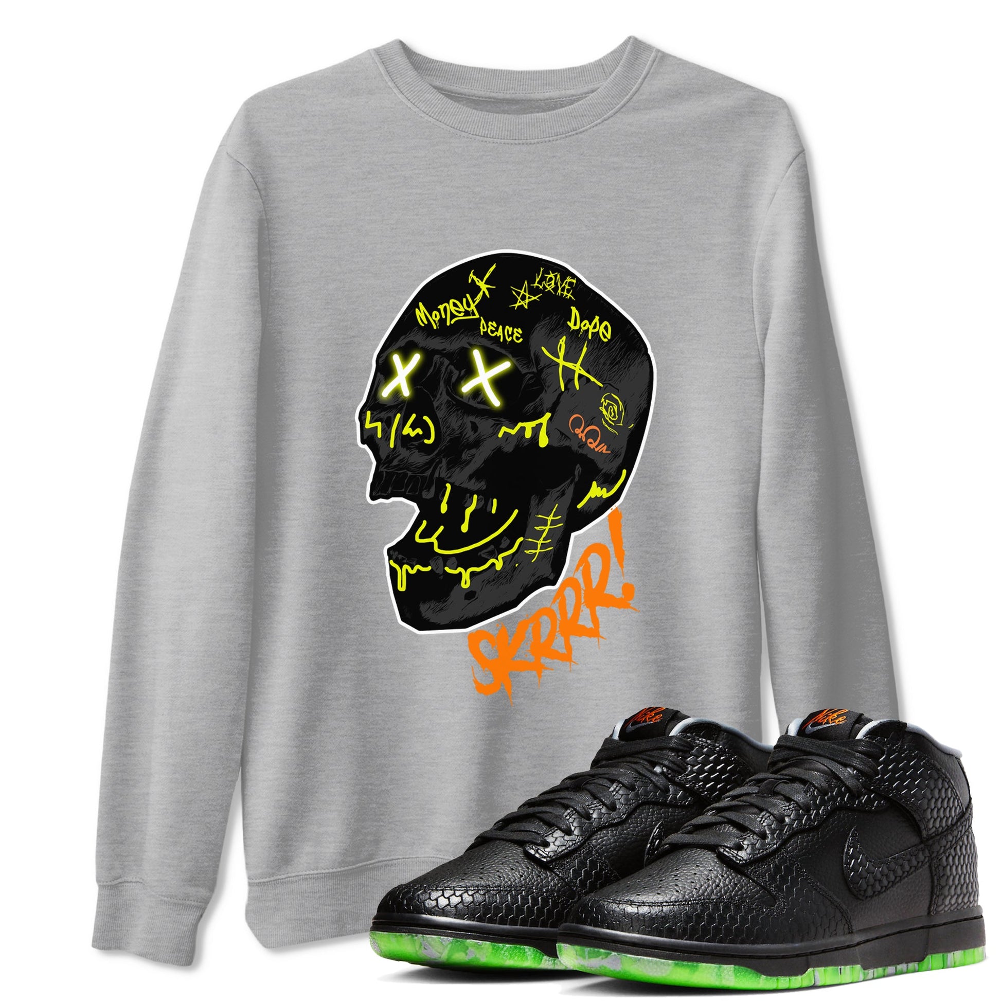 Dunk Mid Premium shirt to match jordans Skrrr sneaker tees Halloween night dress Dunk Halloween SNRT Sneaker Release Tees Unisex Heather Grey 1 T-Shirt