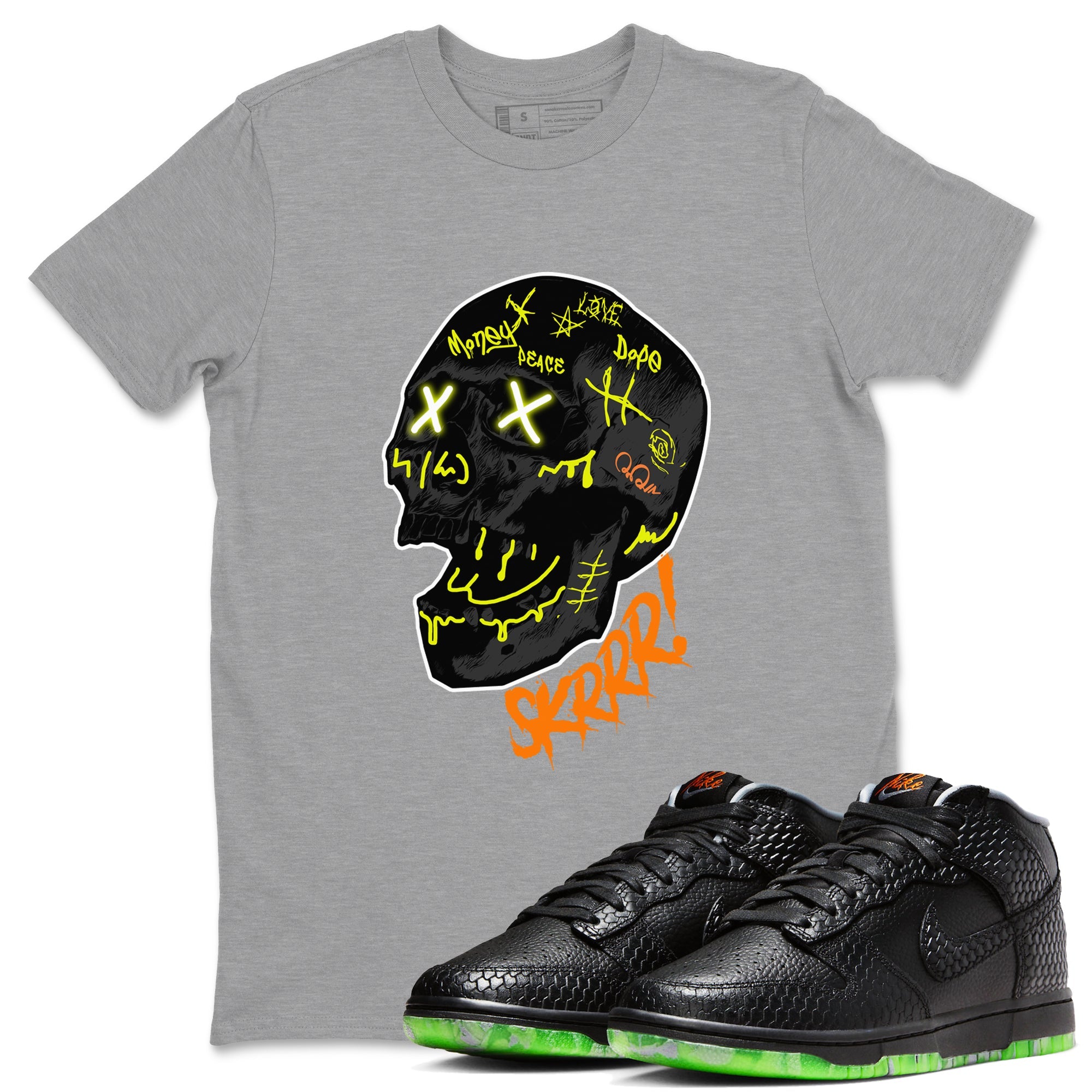 Dunk Mid Premium shirt to match jordans Skrrr sneaker tees Halloween night dress Dunk Halloween SNRT Sneaker Release Tees Unisex Heather Grey 1 T-Shirt