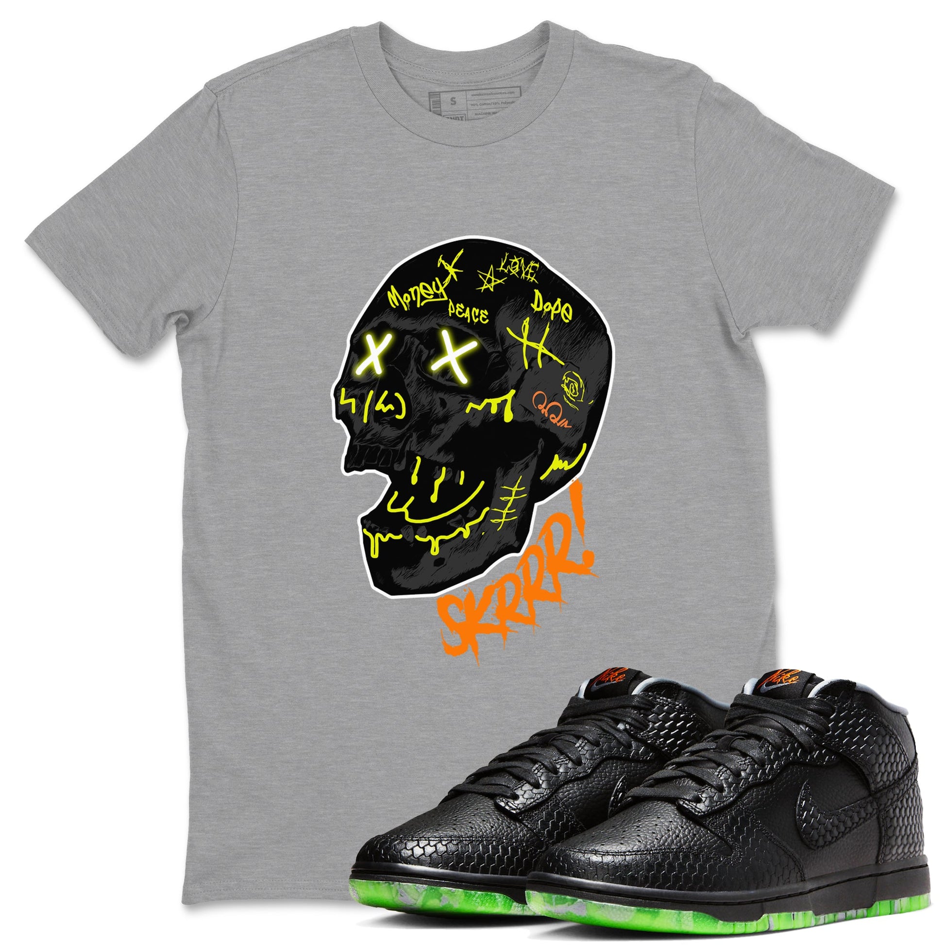 Dunk Mid Premium shirt to match jordans Skrrr sneaker tees Halloween night dress Dunk Halloween SNRT Sneaker Release Tees Unisex Heather Grey 1 T-Shirt