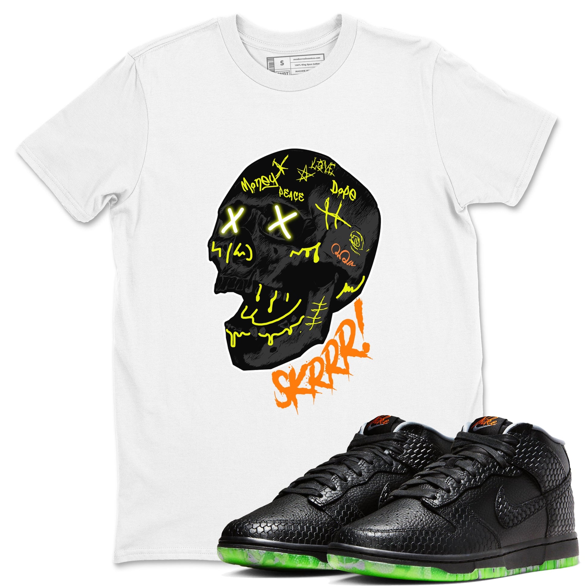 Dunk Mid Premium shirt to match jordans Skrrr sneaker tees Halloween night dress Dunk Halloween SNRT Sneaker Release Tees Unisex White 1 T-Shirt