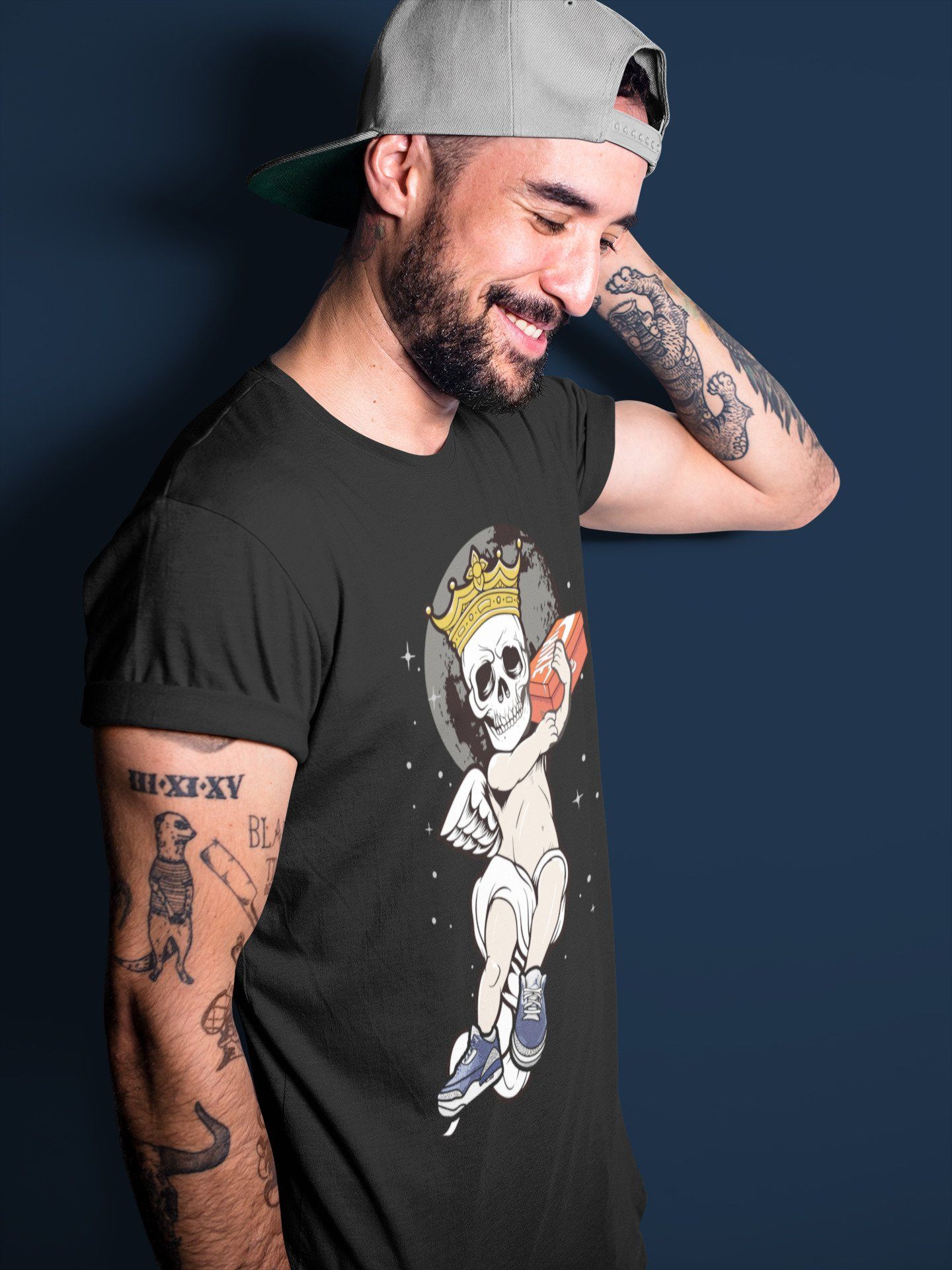 Jordan 3 Midnight Navy Sneaker Match Tees Skull Angel Sneaker Tees Jordan 3 Midnight Navy Sneaker Release Tees Unisex Shirts