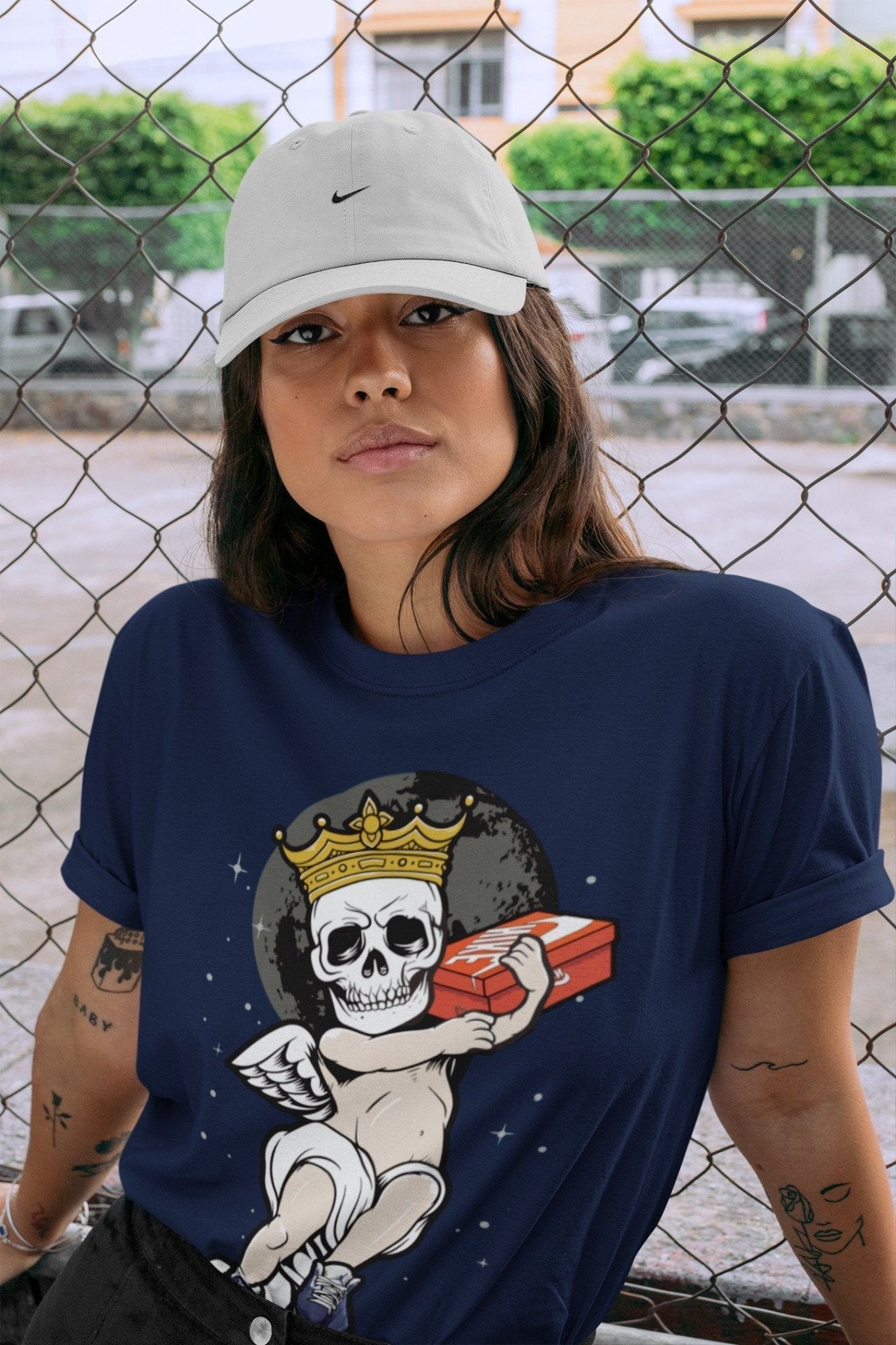 Jordan 3 Midnight Navy Sneaker Match Tees Skull Angel Sneaker Tees Jordan 3 Midnight Navy Sneaker Release Tees Unisex Shirts