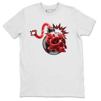 Air Jordan 1 Satin Bred Sneaker Match Tees Skull Bomb Sneaker Tees AJ1 Satin Bred Sneaker Release Tees Unisex Shirts White 2