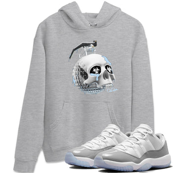 Air Jordan 11 White Cement Sneaker Match Tees Skull Bomb Sneaker Tees Air Jordan 11 Cement Grey Sneaker Release Tees Unisex Shirts Heather Grey 1