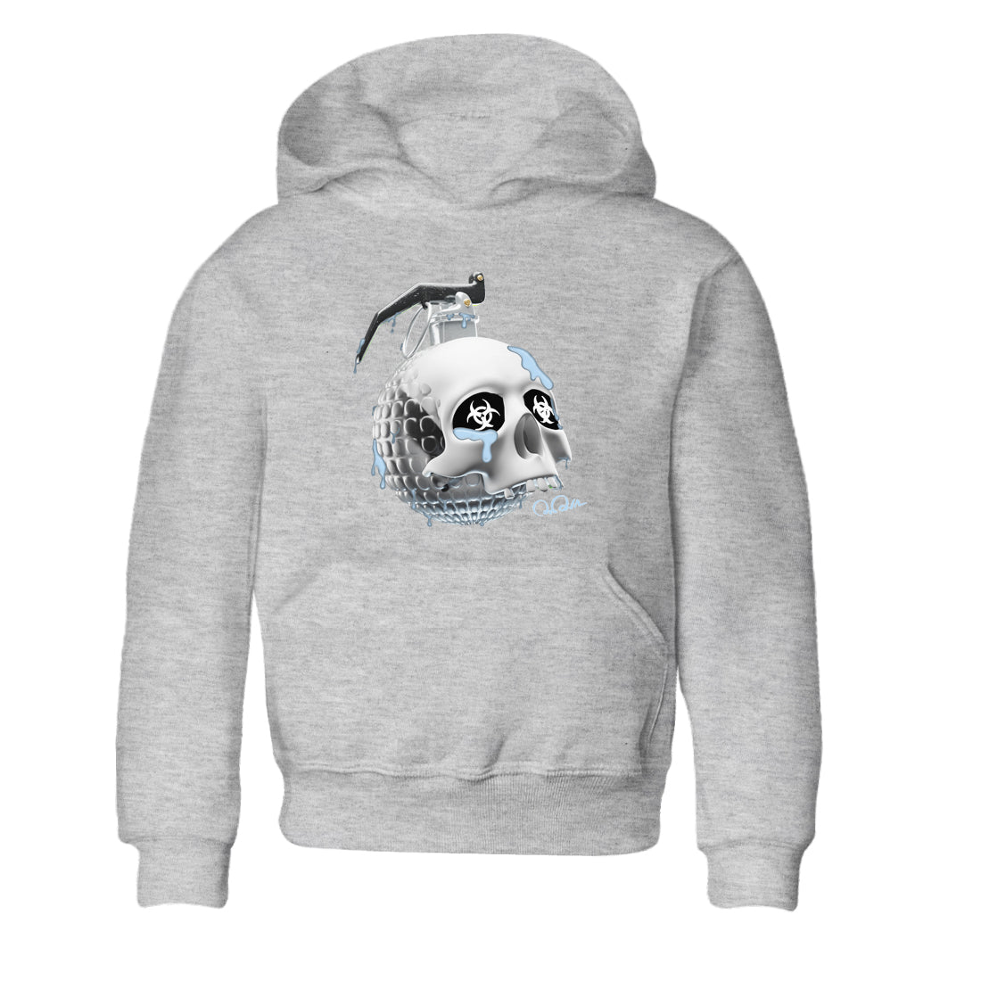 Air Jordan 11 White Cement Sneaker Match Tees Skull Bomb Sneaker Tees Air Jordan 11 Cement Grey Sneaker Release Tees Kids Shirts Heather Grey 2