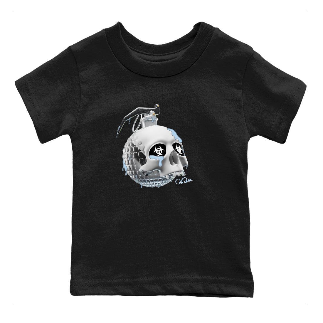 Air Jordan 11 White Cement Sneaker Match Tees Skull Bomb Sneaker Tees Air Jordan 11 Cement Grey Sneaker Release Tees Kids Shirts Black 2