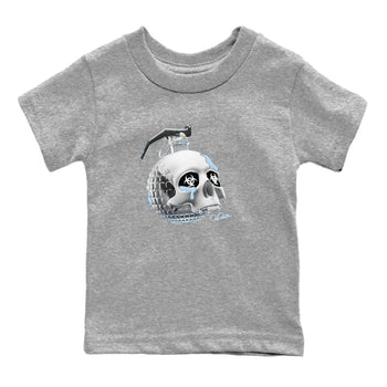 Air Jordan 11 White Cement Sneaker Match Tees Skull Bomb Sneaker Tees Air Jordan 11 Cement Grey Sneaker Release Tees Kids Shirts Heather Grey 2