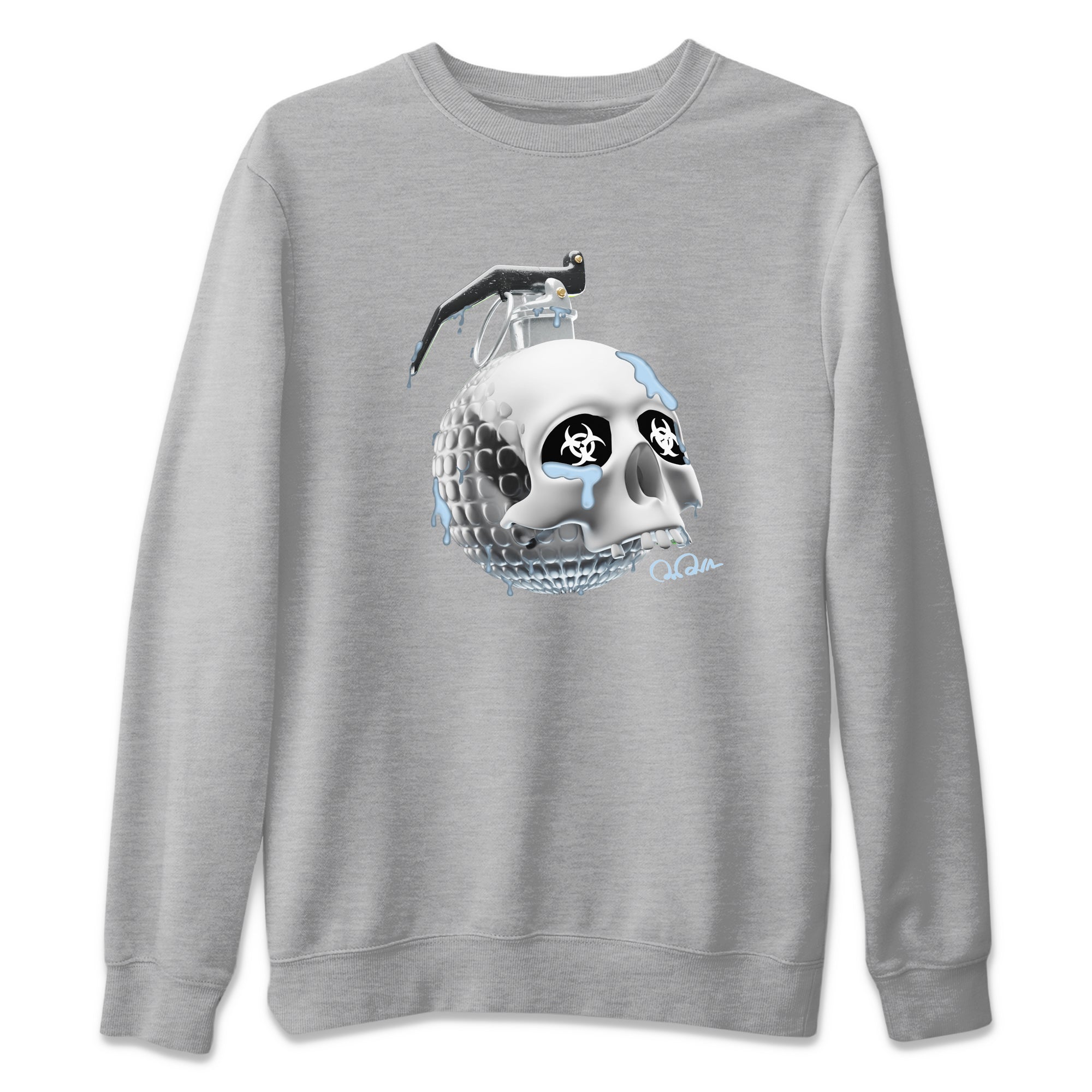 Air Jordan 11 White Cement Sneaker Match Tees Skull Bomb Sneaker Tees Air Jordan 11 Cement Grey Sneaker Release Tees Unisex Shirts Heather Grey 2