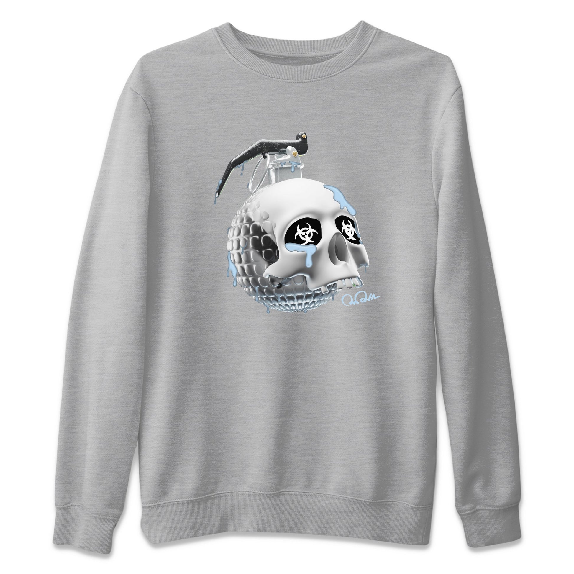 Air Jordan 11 White Cement Sneaker Match Tees Skull Bomb Sneaker Tees Air Jordan 11 Cement Grey Sneaker Release Tees Unisex Shirts Heather Grey 2