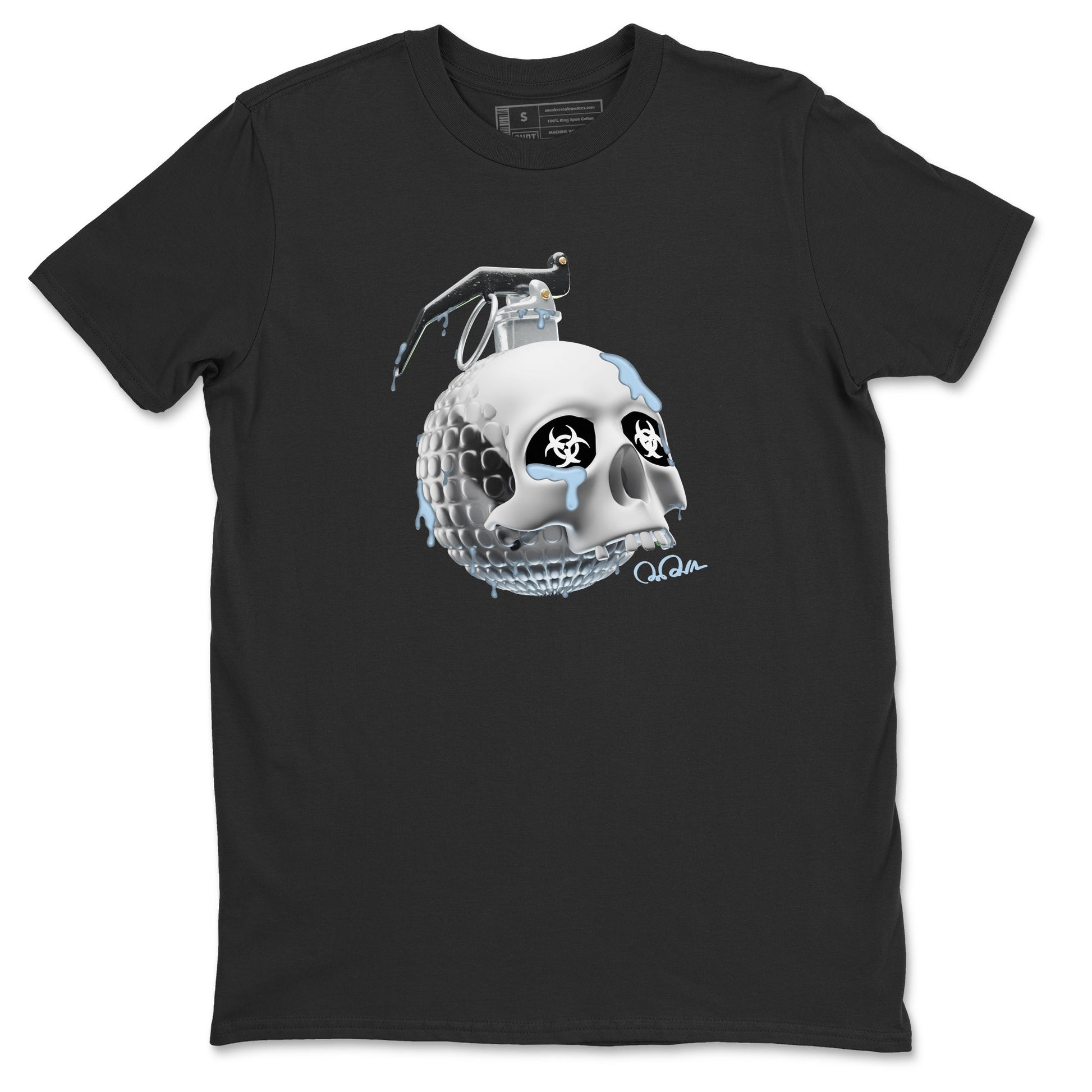 Air Jordan 11 White Cement Sneaker Match Tees Skull Bomb Sneaker Tees Air Jordan 11 Cement Grey Sneaker Release Tees Unisex Shirts Black 2