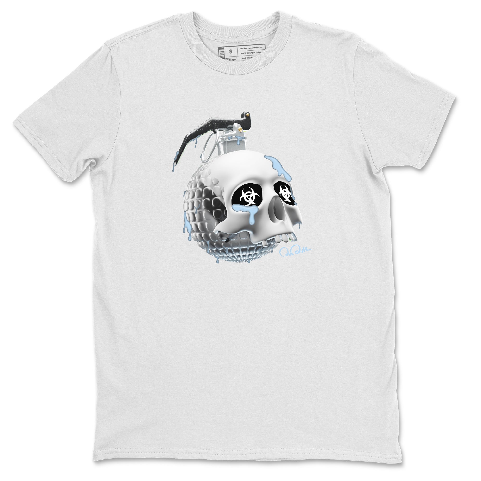 Air Jordan 11 White Cement Sneaker Match Tees Skull Bomb Sneaker Tees Air Jordan 11 Cement Grey Sneaker Release Tees Unisex Shirts White 2