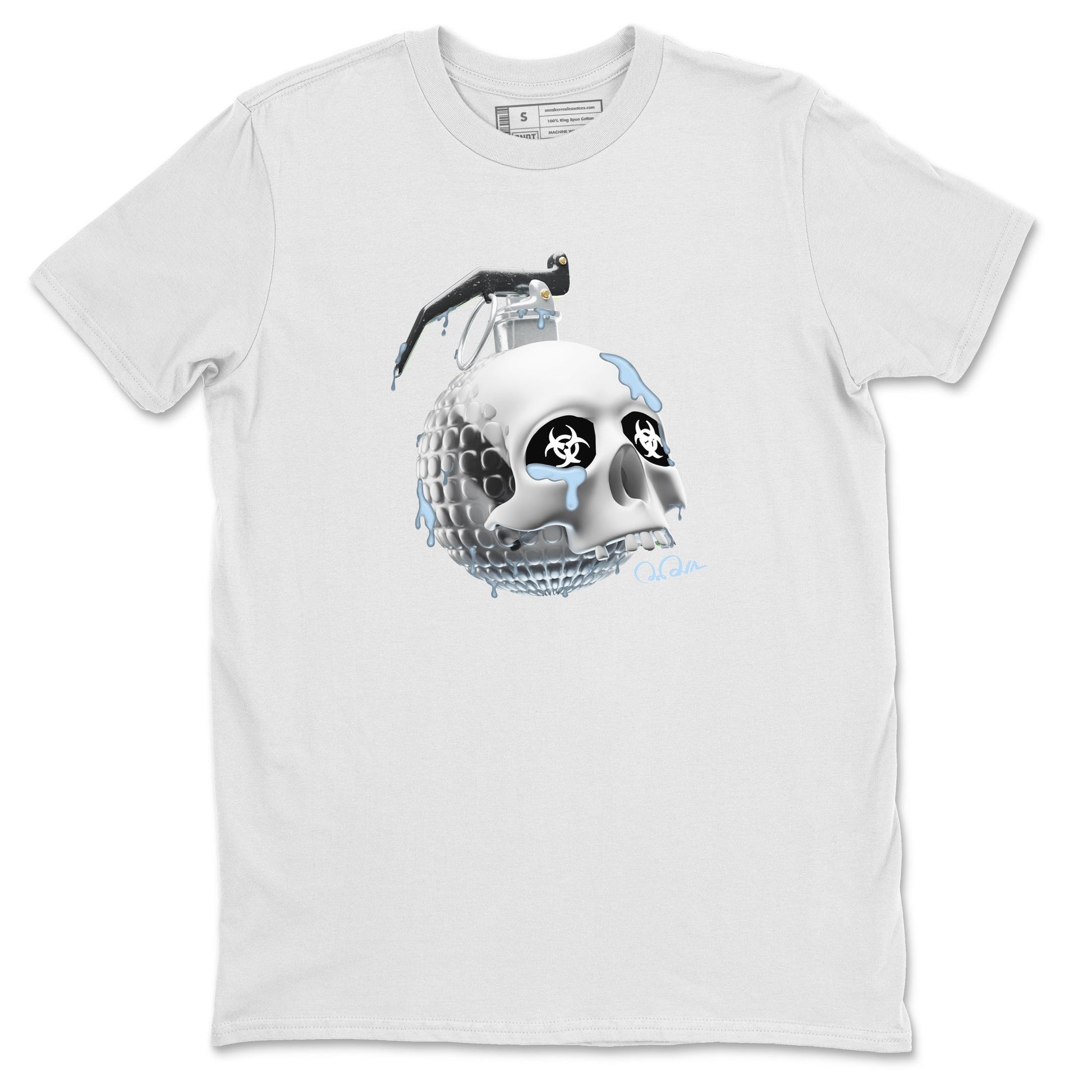 Air Jordan 11 White Cement Sneaker Match Tees Skull Bomb Sneaker Tees Air Jordan 11 Cement Grey Sneaker Release Tees Unisex Shirts White 2