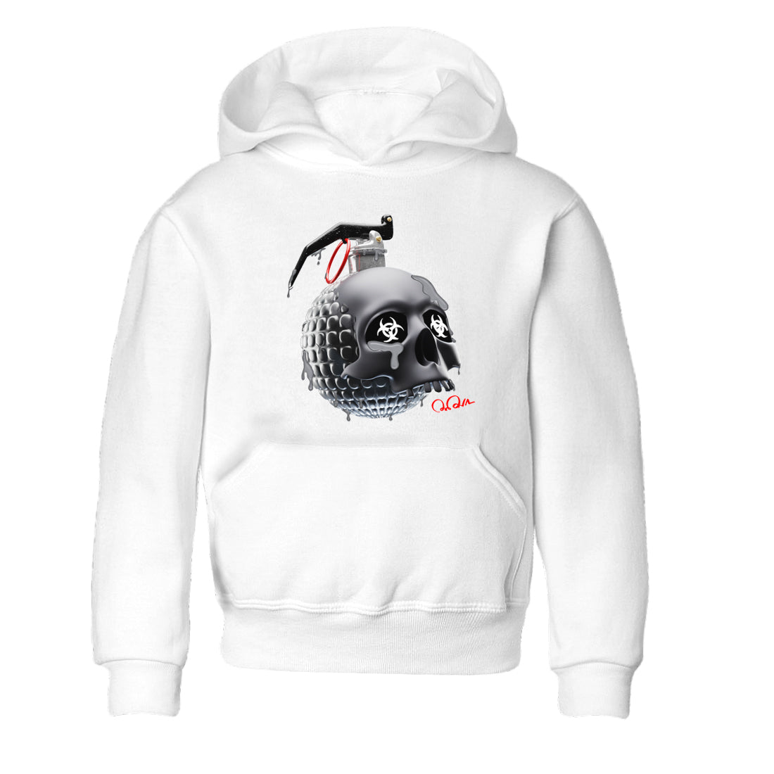 Air Jordan 13 Black Flint Sneaker Match Tees Skull Bomb Sneaker Tees AJ13 Retro Black Flint Sneaker Release Tees Kids Shirts White 2