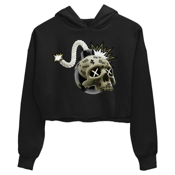 Air Jordan 4 Medium Olive shirt to match jordans Skull Bomb sneaker tees AJ4Medium Olive SNRT Sneaker Release Tees Black 2 Crop T-Shirt