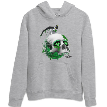 Jordan 4 Pine Green SB Sneaker Match Tees Skull Bomb Sneaker Tees AJ4 Pine Green SB Sneaker Tees Sneaker Release Shirts Unisex Shirts Heather Grey 2