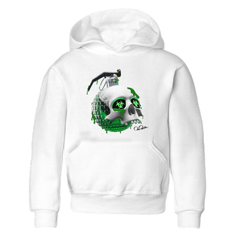 Air Jordan 4 Pine Green Sneaker Match Tees Skull Bomb Sneaker Tees AJ4 Pine Green Sneaker Release Tees Kids Shirts White 2