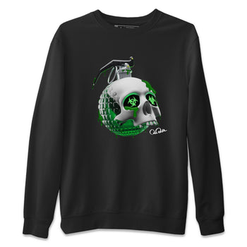 Jordan 4 Pine Green SB Sneaker Match Tees Skull Bomb Sneaker Tees AJ4 Pine Green SB Sneaker Tees Sneaker Release Shirts Unisex Shirts Black 2