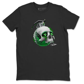 Jordan 4 Pine Green SB Sneaker Match Tees Skull Bomb Sneaker Tees AJ4 Pine Green SB Sneaker Tees Sneaker Release Shirts Unisex Shirts Black 2