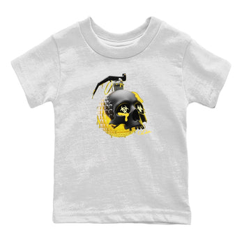 Air Jordan 4 Thunder Sneaker Match Tees Skull Bomb Sneaker Tees AJ4 Thunder Jumpman Sneaker Release Tees Kids Shirts White 2
