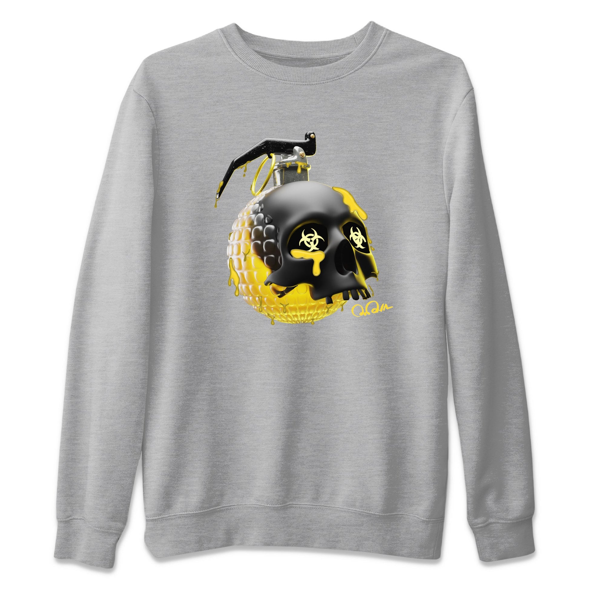 Air Jordan 4 Thunder Sneaker Match Tees Skull Bomb Sneaker Tees AJ4 Thunder Jumpman Sneaker Release Tees Unisex Shirts Heather Grey 2