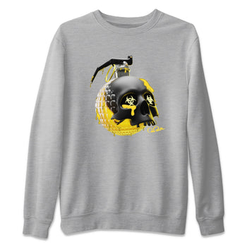 Air Jordan 4 Thunder Sneaker Match Tees Skull Bomb Sneaker Tees AJ4 Thunder Jumpman Sneaker Release Tees Unisex Shirts Heather Grey 2