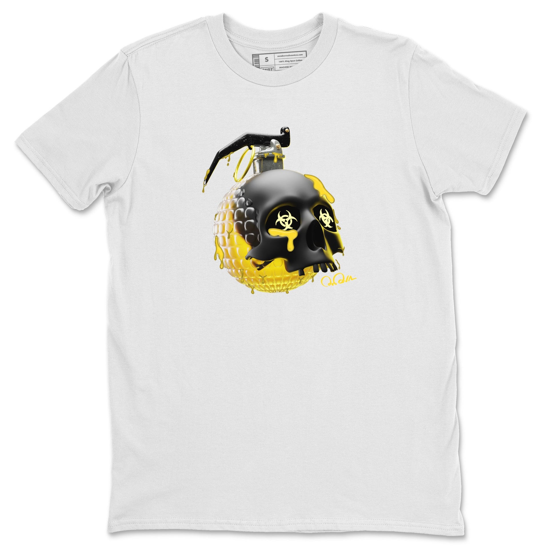 Air Jordan 4 Thunder Sneaker Match Tees Skull Bomb Sneaker Tees AJ4 Thunder Jumpman Sneaker Release Tees Unisex Shirts White 2