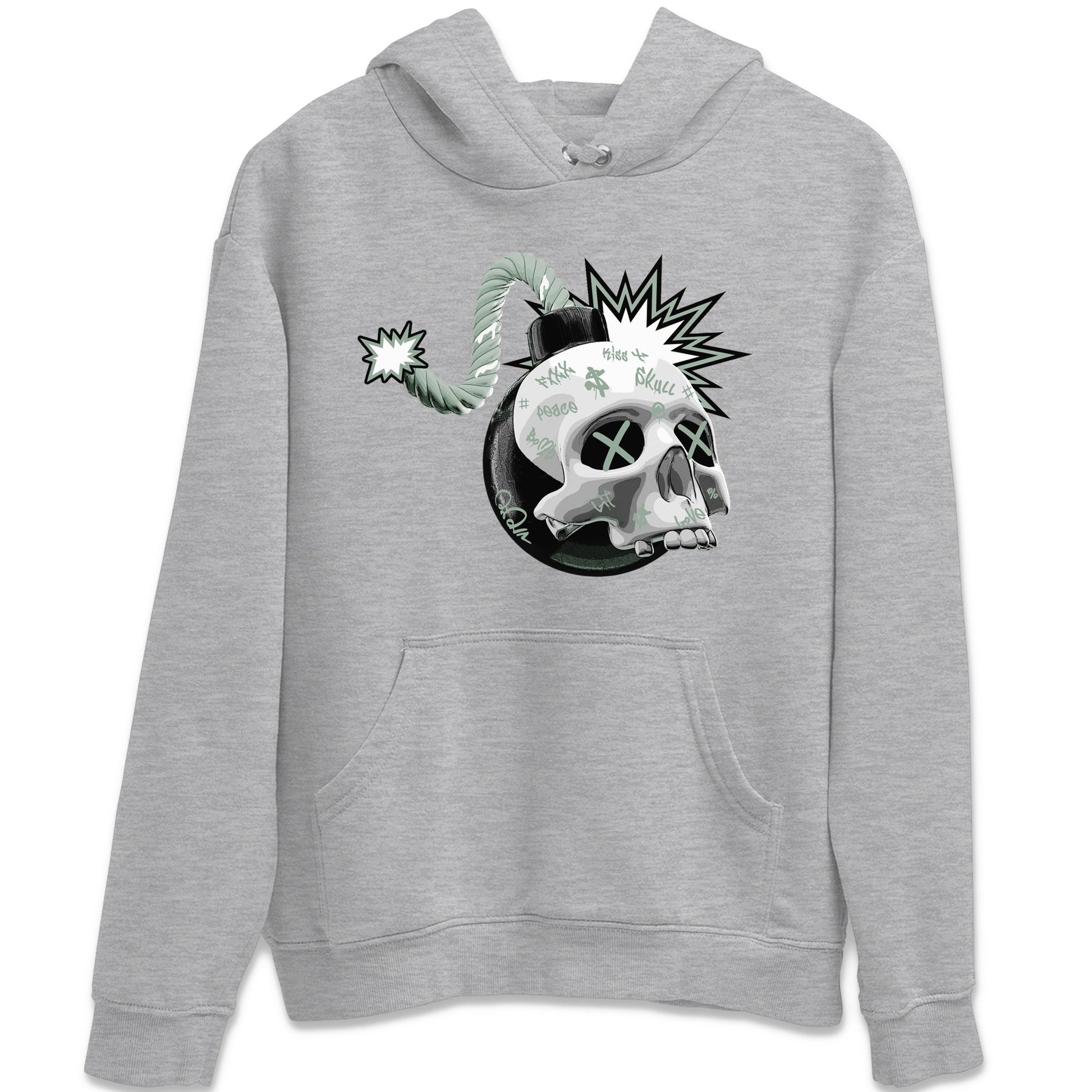 Dunk Mica Green Sneaker Match Tees Skull Bomb Sneaker Tees Dunk Low Mica Green Sneaker Release Tees Unisex Shirts Heather Grey 2