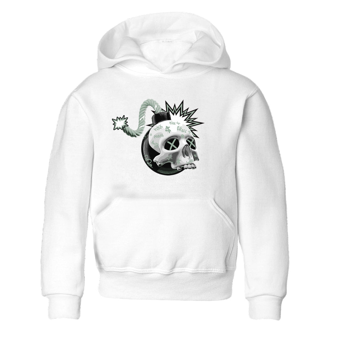 Dunk Mica Green Sneaker Match Tees Skull Bomb Sneaker Tees Dunk Low Mica Green Sneaker Release Tees Kids Shirts White 2