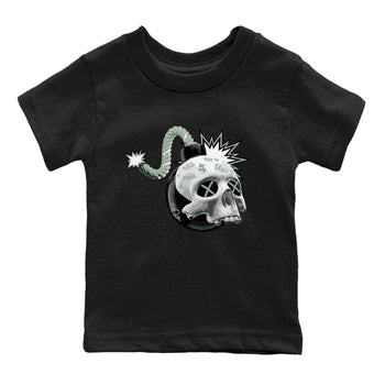 Dunk Mica Green Sneaker Match Tees Skull Bomb Sneaker Tees Dunk Low Mica Green Sneaker Release Tees Kids Shirts Black 2