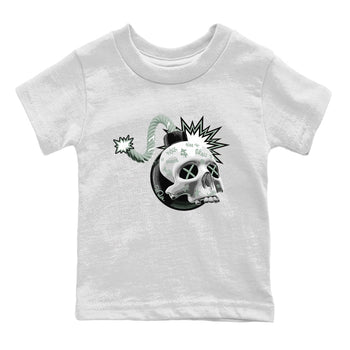Dunk Mica Green Sneaker Match Tees Skull Bomb Sneaker Tees Dunk Low Mica Green Sneaker Release Tees Kids Shirts White 2