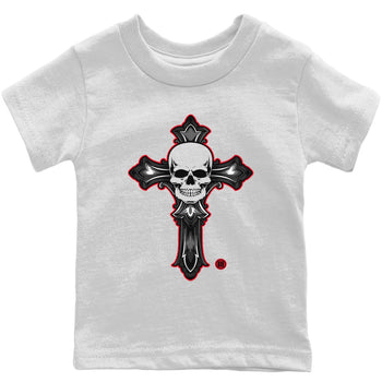 Jordan 12 Playoffs Sneaker Match Tees Skull Cross Sneaker Tees Jordan 12 Playoffs Sneaker Release Tees Kids Shirts
