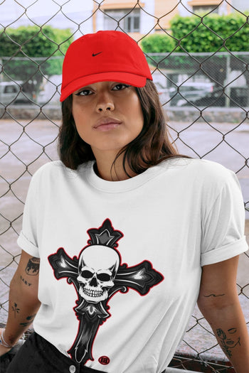 Jordan 12 Playoffs Sneaker Match Tees Skull Cross Sneaker Tees Jordan 12 Playoffs Sneaker Release Tees Unisex Shirts