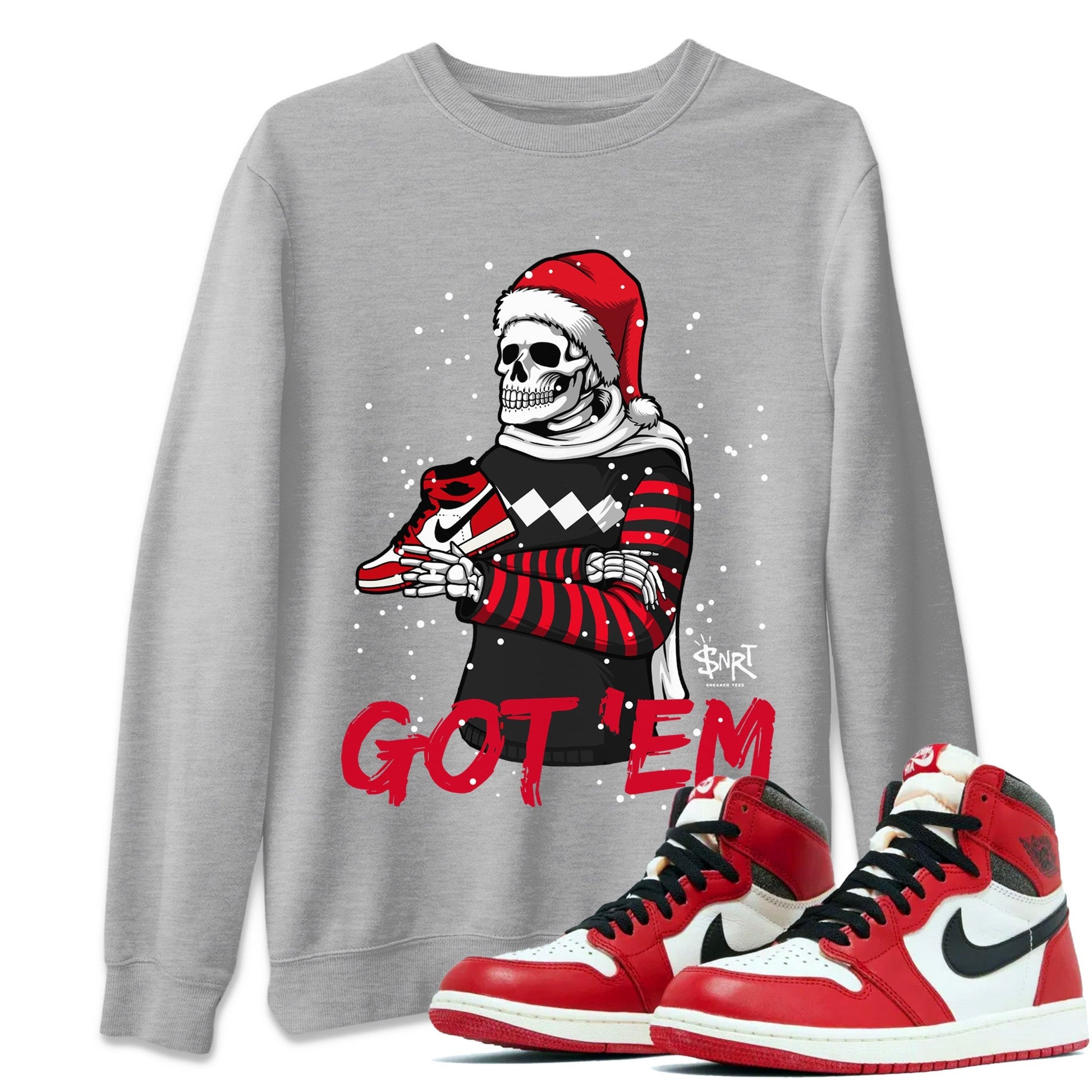 Jordan 1 Lost & Found Sneaker Match Tees Skull Got Em Sneaker Tees Jordan 1 Lost & Found Sneaker Release Tees Unisex Shirts