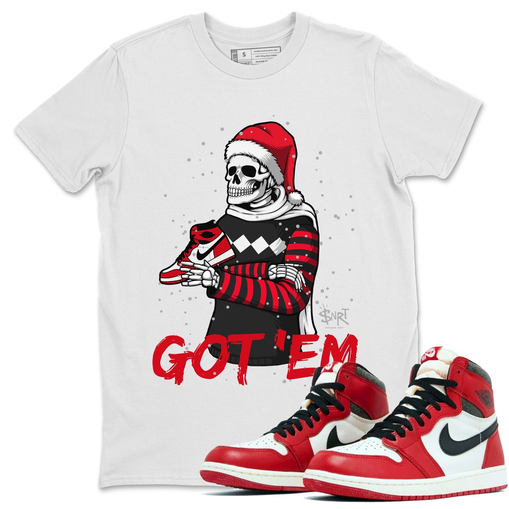 Jordan 1 Lost & Found Sneaker Match Tees Skull Got Em Sneaker Tees Jordan 1 Lost & Found Sneaker Release Tees Unisex Shirts