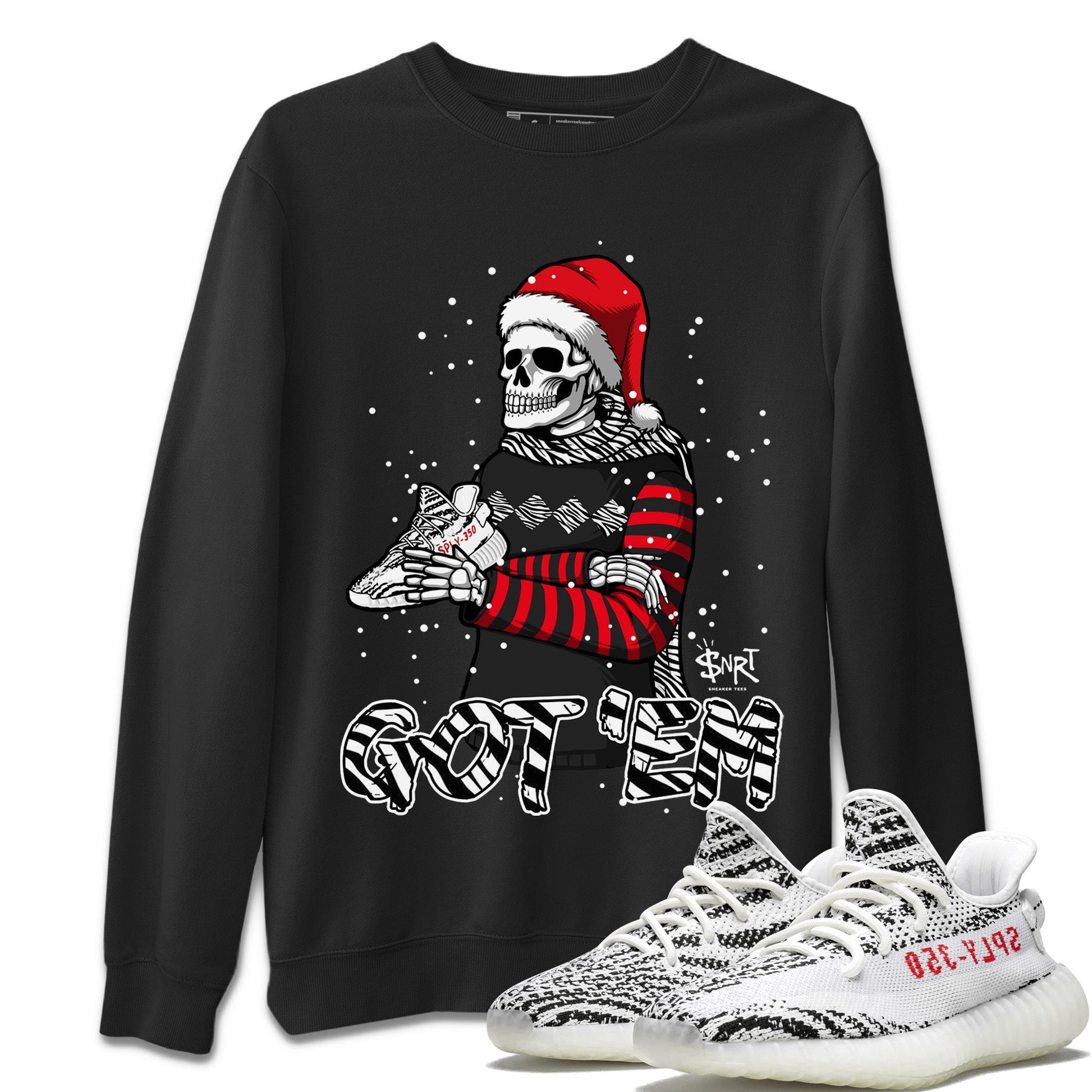 Yeezy 350 Zebra Sneaker Match Tees Skull Got Em Sneaker Tees Yeezy 350 Zebra Sneaker Release Tees Unisex Shirts