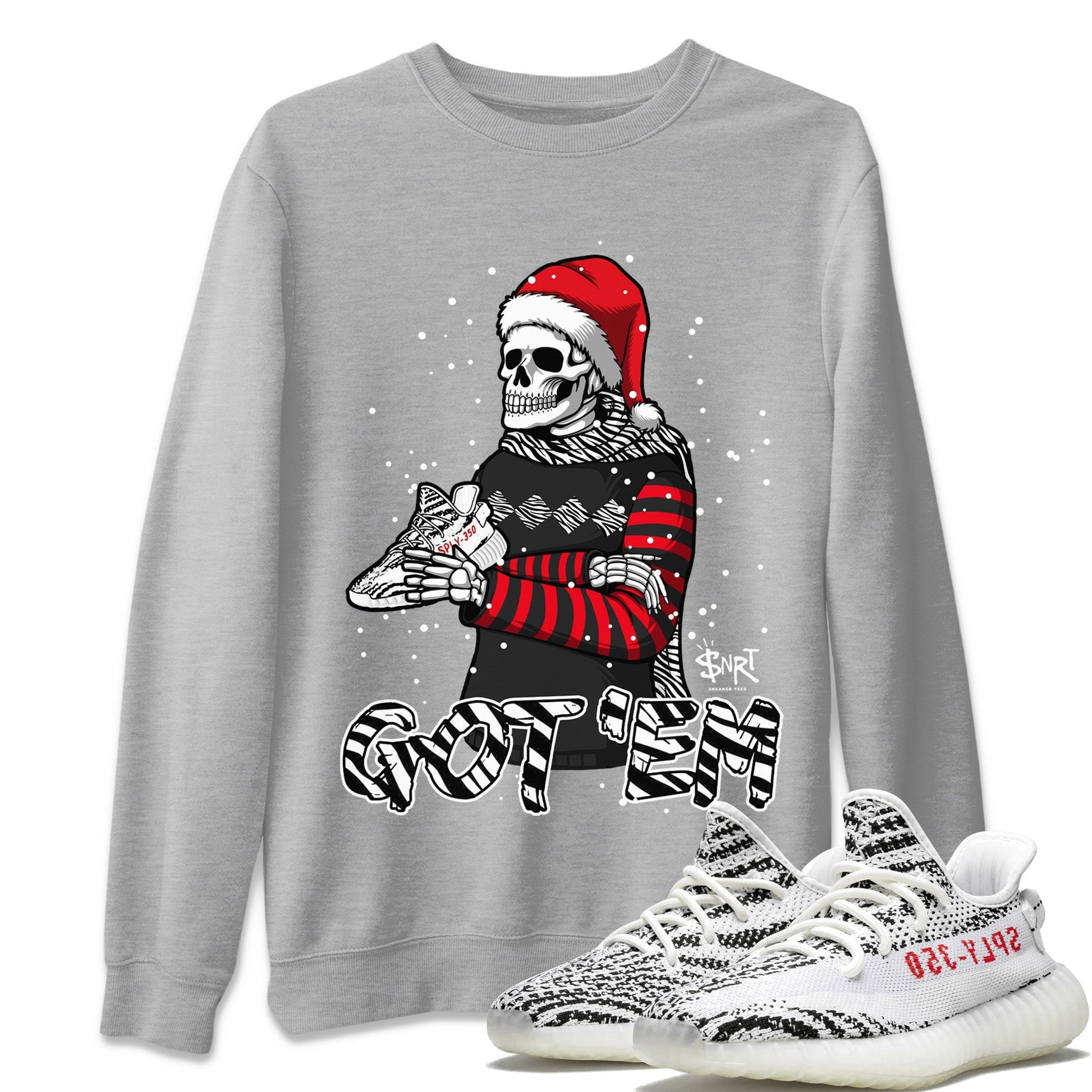 Yeezy 350 Zebra Sneaker Match Tees Skull Got Em Sneaker Tees Yeezy 350 Zebra Sneaker Release Tees Unisex Shirts