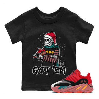 Yeezy 700 Hi-Res Red Sneaker Match Tees Skull Got Em Sneaker Tees Yeezy 700 Hi-Res Red Sneaker Release Tees Kids Shirts
