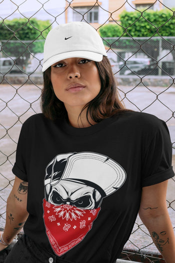 Jordan 1 Varsity Red Sneaker Match Tees Skull Hat Sneaker Tees Jordan 1 Varsity Red Sneaker Release Tees Unisex Shirts