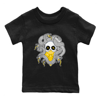 Air Jordan 6 Yellow Ochre shirt to match jordans Skull Medusa sneaker tees 6s Yellow Ochre SNRT Sneaker Tees Casual Crew Neck T-Shirt Baby Toddler Black 2 T-Shirt
