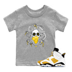 Air Jordan 6 Yellow Ochre shirt to match jordans Skull Medusa sneaker tees 6s Yellow Ochre SNRT Sneaker Tees Casual Crew Neck T-Shirt Baby Toddler Heather Grey 1 T-Shirt