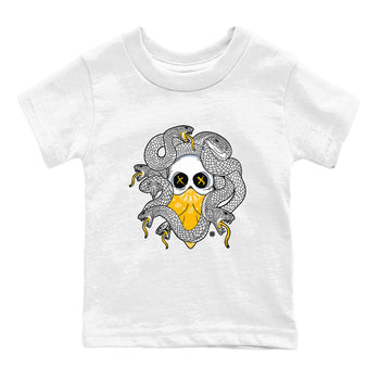 Air Jordan 6 Yellow Ochre shirt to match jordans Skull Medusa sneaker tees 6s Yellow Ochre SNRT Sneaker Tees Casual Crew Neck T-Shirt Baby Toddler White 2 T-Shirt