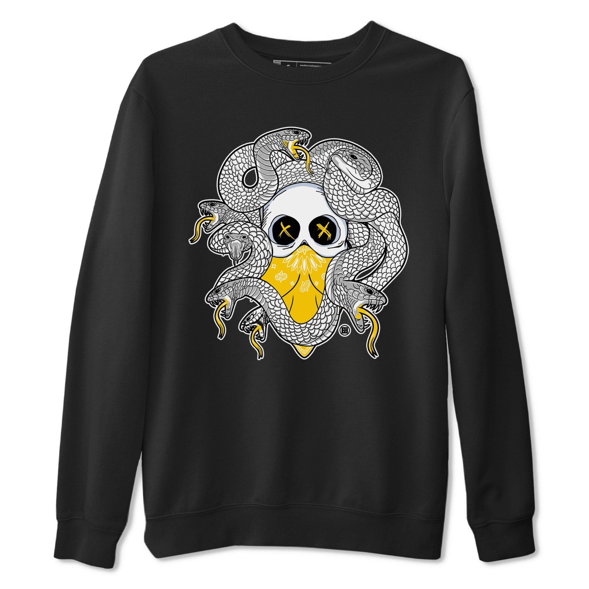Air Jordan 6 Yellow Ochre shirt to match jordans Skull Medusa sneaker tees 6s Yellow Ochre SNRT Sneaker Tees Casual Crew Neck T-Shirt Unisex Black 2 T-Shirt