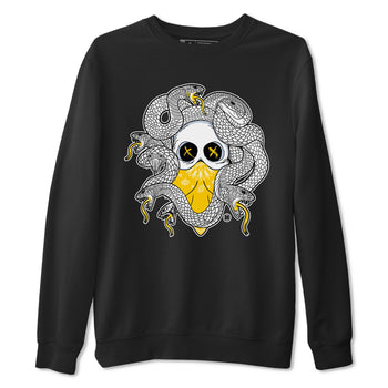 Air Jordan 6 Yellow Ochre shirt to match jordans Skull Medusa sneaker tees 6s Yellow Ochre SNRT Sneaker Tees Casual Crew Neck T-Shirt Unisex Black 2 T-Shirt